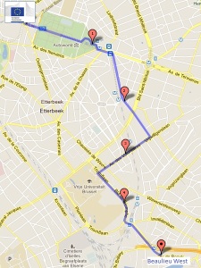 Suggested route - Schuman to Beaulieu West